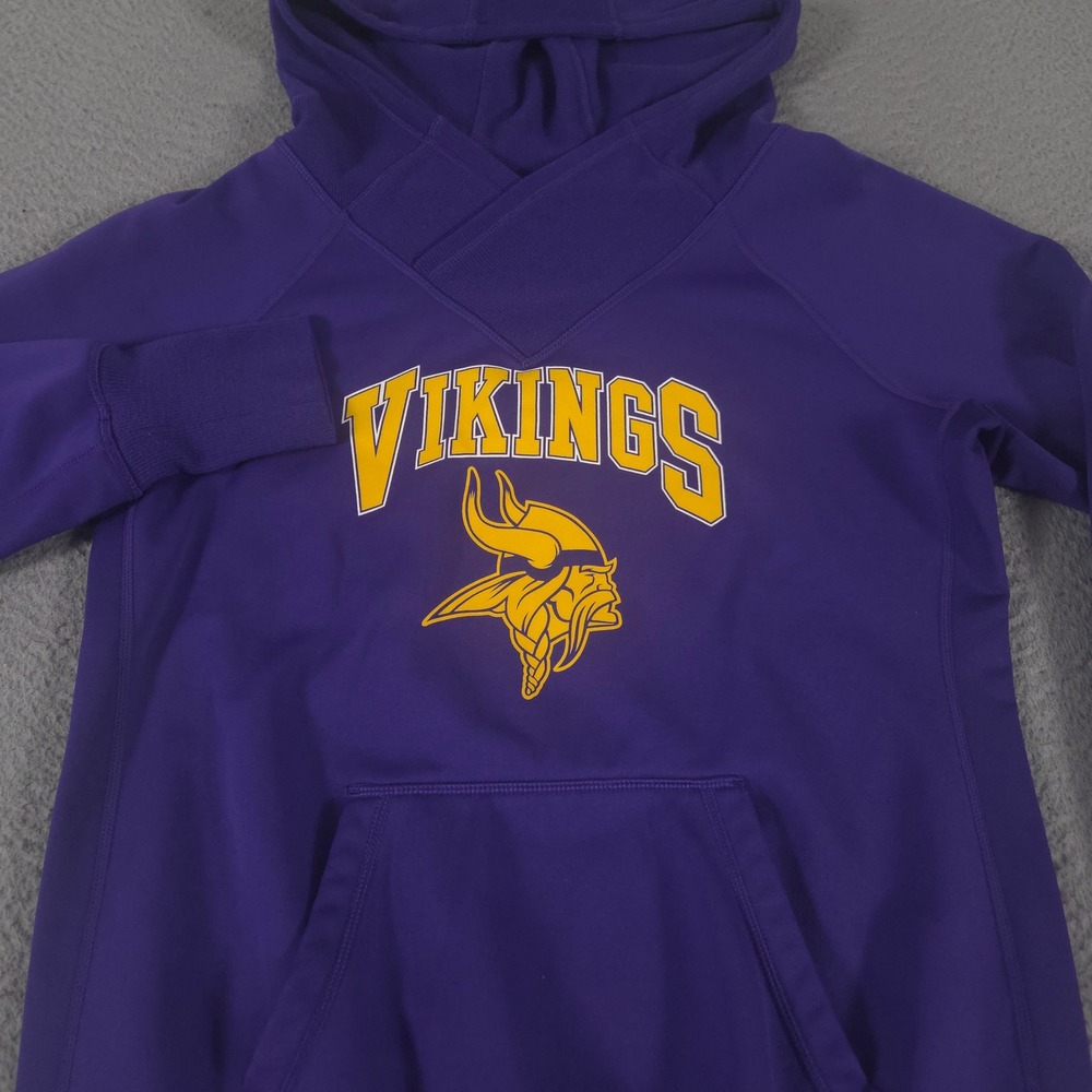 Nike Hoodie Womens L Purple Therma-Fit Minnesota Vikings Pullover Graphic NFL